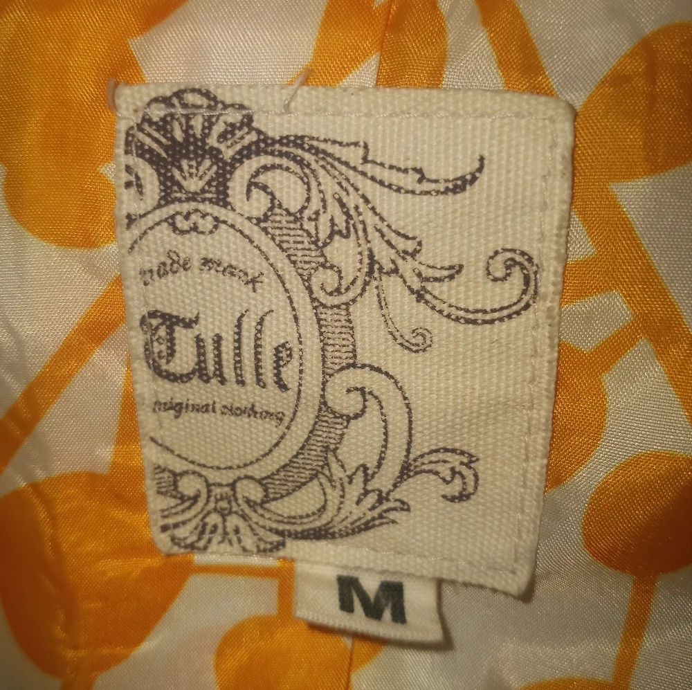 Anthropologie Tulle Winter White Wool Preppy Fall Feminine Classic Pea Coat M - Picture 7 of 11